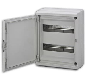 69024 Тусо Щит герметичный распределительный навесной ЩРН-П-24 Серый с непрозрачной дверью