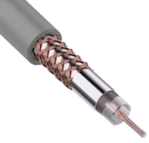 Кабель коаксиальный RG-58 A/U, 50 Ом, Cu/Al/Cu, 64%, 100м, INDOOR, серый (REXANT)