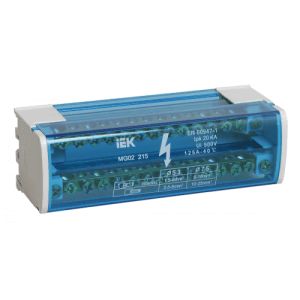 Шины на DIN-рейку в корпусе (кросс-модуль) L+PEN 2х15 IEK