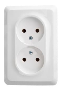 PA16-105B Розетка угловая  Белая Schneider Electric Этюд 2-я без заземления