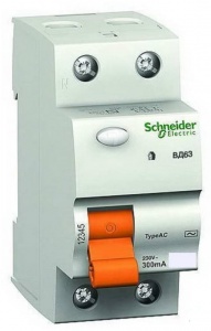 Устройство защитного отключения Schneider Electric (Домовой) ВД63 2п 63А 300mA (тип AC)
