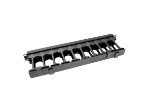 ГКО-П-1-9005 Органайзер кабельный горизонтальный с пластиковыми пальцами 19" 1U ЦМО