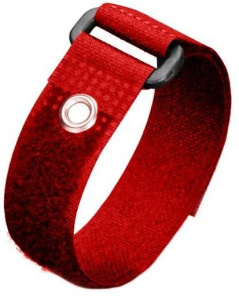 Кабельные стяжки Велькро с центральным монтажным отверстием КСВ-О 20х450 (кр) (10шт.) КВТ