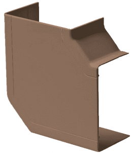 Поворот на 90 градусов ПВР 100х40/100х60-К Рувинил цвет Коричневый