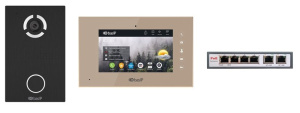 KIT(A6)AV3B-AQ7G (AV-03D BLACK+AQ-07L GOLD) Комплект видеодомофона KIT(A6)AV3B-AQ7G (AV-03D BLACK+AQ-07L GOLD) BAS-IP