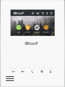 AU-04LA (AU-04L) WHITE Монитор IP-домофона BAS-IP