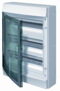 Влагозащищенный настенный бокс ABB Mistral65 54М прозрачная дверь с клеммным блоком