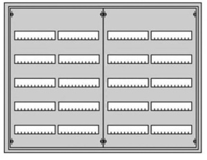 Щит распределительный ABB в нишу U54Е на 240 модулей 834x1060x120мм
