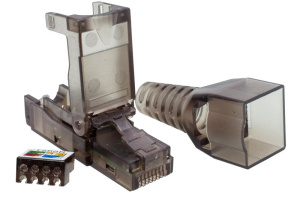 Разъем RJ-45 Коннектор 8P8C UTP 6A (RJ-45) безынструментальный (10-0239) SUPRLAN