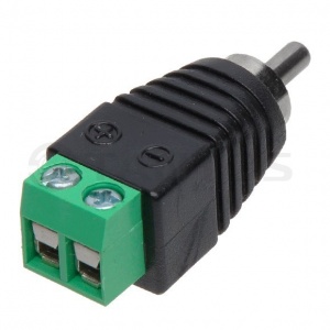 Разъем TS RCA штекер с клеммной колодкой Tantos