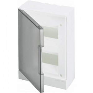 Бокс настенный ABB Basic E 16М серая прозрачная дверь (с клеммами) BEW402216