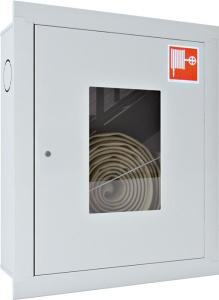 Ш-ПК-001ВОБ (ПК-310ВОБ) Шкаф пожарный встроенный со стеклом белый ТОИР-М