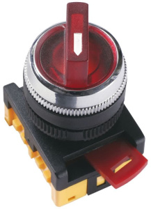 Переключатель АNС-22-2 2 положения красный неон/240В I-O 1з+1р