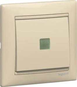 774348 Переключатель Слоновая кость Legrand Valena промежуточный 1 кл. с подсветкой