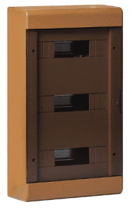 68036К Тусо Щит распределительный навесной ЩРн-П-36 Коричневый с прозрачной дверью