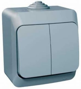 BA10-042C Выключатель Серый Schneider Electric Этюд 2кл. IP44