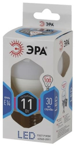 Лампа светодиодная LED Шар P45-11W-840-E14 ЭРА