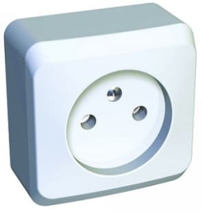PA16-001B Розетка Белая Schneider Electric Этюд 1-я без заземления