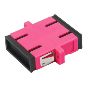 Адаптер оптический проходной SC-SC, OM4, дуплекс (duplex), маджента