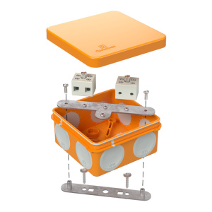 Коробка огнестойкая для о/п двухкомпонентная 60-0210-FR6.0-4 Е15-Е120 RAL2003 80х80х40 (44 шт/кор) Промрукав