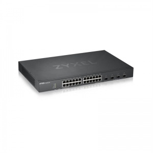 XGS1930-28-EU0101F Гибридный Smart L2+ коммутатор rack 19", 24xGE, 4xSFP+, бесшумный (без вентилятора), автономное/облачное управление ZYXEL