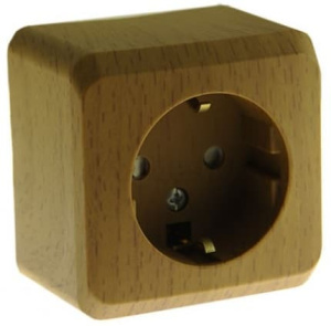 PA16-004T Розетка Бук Schneider Electric Этюд 1-я со шторками и с заземлением