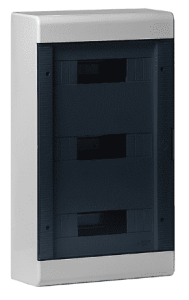 68036СП Тусо Щит распределительный навесной ЩРн-П-36 Серый с прозрачной дверью