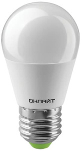 Лампа светодиодная ОНЛАЙТ Шар OLL-G45-10-230-2.7K-E27
