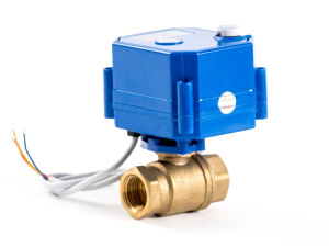 Шаровый кран 1/2" с электроприводом, 12V 1/2 дюйма, ручное открытие / закрытие Бастион