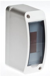 68302 Тусо Щит распределительный навесной под пломбу КМПн-2 Белый с прозрачной дверью Рувинил