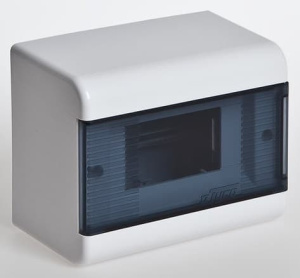 68026 Тусо Щит распределительный навесной ЩРн-П-6 Белый с прозрачной дверью