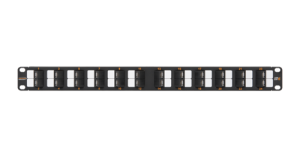 NMC-RP24UE2-AN-1U-BK Патч-панель 19", 1U, 24 угловых порта RJ-45, категория 6 NIKOMAX