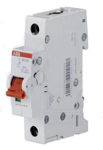 Рубильник модульный ABB однополюсный SHD201 C40 рычаг красный