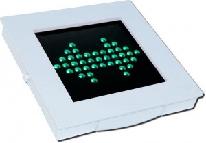 МИНИ-12-ДИН1 (MINI-DIN-LR) "Влево-Вправо" Оповещатель охранно-пожарный световой динамический (табло) Электротехника и Автоматика