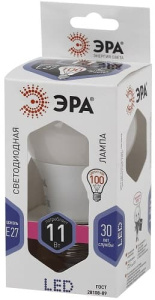 Лампа светодиодная LED Груша A60-11W-860-E27 ЭРА