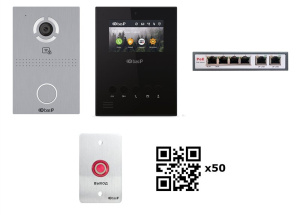KIT(O4)AV03S+AUB (AV-03BD SILVER+AU-04LA BLACK) Комплект видеодомофона KIT(O4)AV03S+AUB (AV-03BD SILVER+AU-04LA BLACK) BAS-IP
