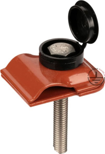 GALMAR Зажим на фасад для токоотвода без возвышения (оцинк. сталь с покраской)