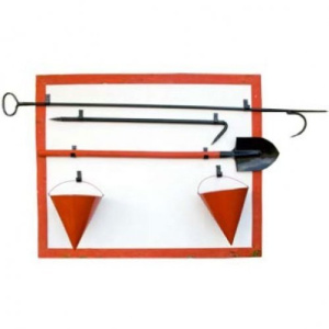 Щит пожарный металлический открытый (в комплекте)