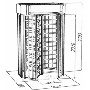 OMA-18.687.AA Турникет роторный полноростовый
