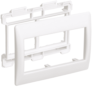Рамка и суппорт  на 4 модуля, 75 мм ИЭК для серии Праймер цвет Белый