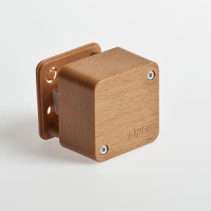 65002-38М Тусо Коробка распаячная для открытой проводки Рувинил под структуру дерева- Бук 55х55х32мм