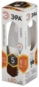 Лампа светодиодная LED Свеча B35-5W-827-E14 ЭРА