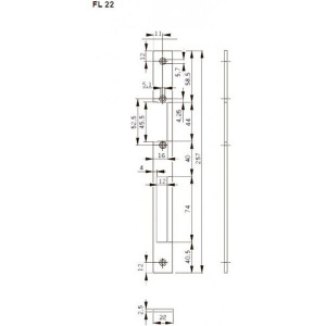 FL22 Запорная планка короткая Dorma