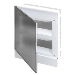 Бокс в нишу ABB Basic E 24М серая прозрачная дверь (c клеммами) BEF402224