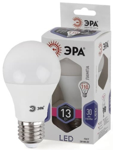 Лампа светодиодная LED Груша A60-13W-860-E27 ЭРА
