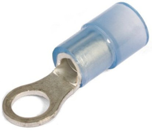 Виброустойчивые кольцевые изолированные наконечники с нейлоновой манжетой ВНКИ 2.5–6 (син) (100 шт) КВТ