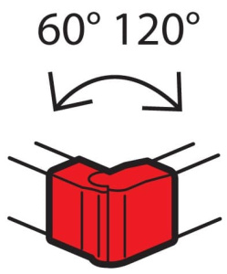 638032 Legrand Внешний угол 100x50мм изменяемый 60°-120° Metra