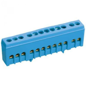 Шина N ноль в корп изол на DIN-рейку ШНИ-6х9-8-К-С IEK