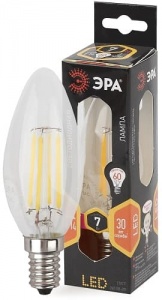 Лампа светодиодная F-LED Свеча B35-7W-827-E14 ЭРА