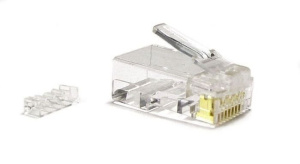 PLUG-8P8C-U-C6-100 (100шт.) Разъем RJ-45(8P8C) под витую пару Hyperline